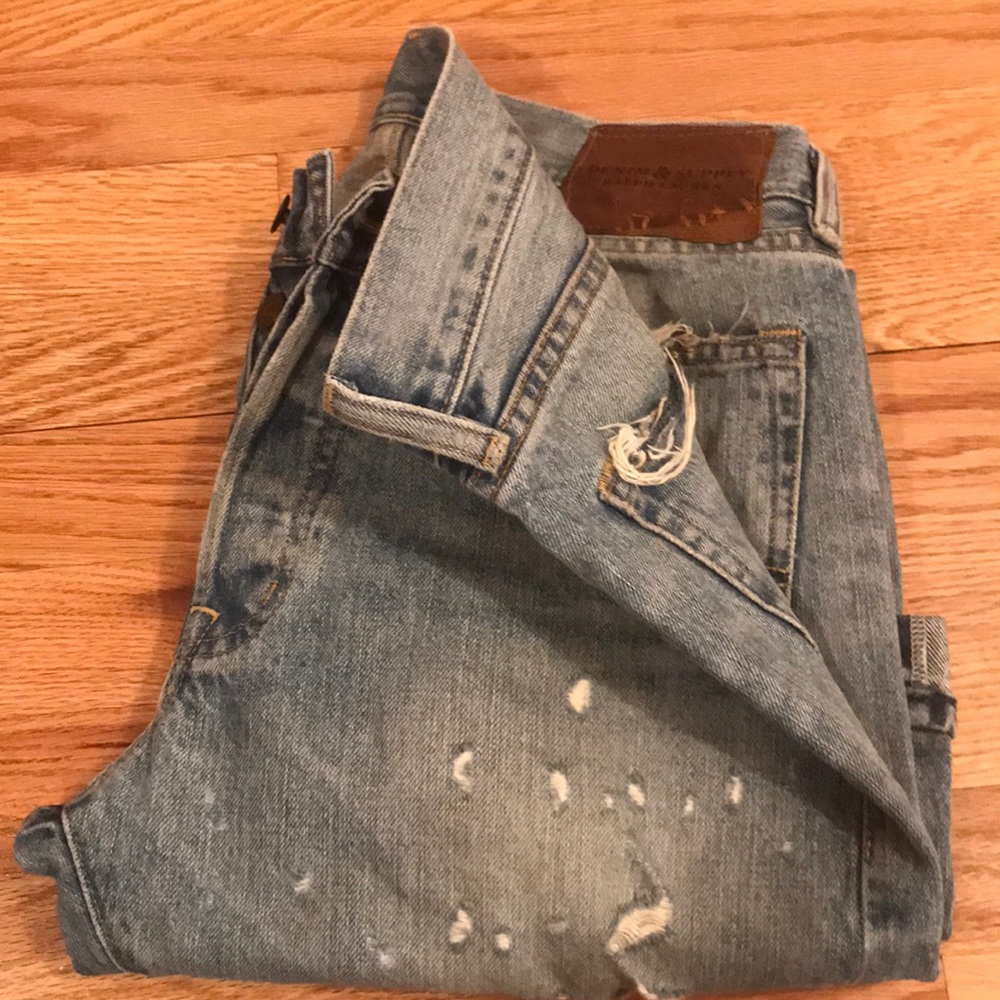 Denim and supply destroyed jeans